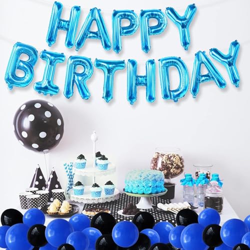 Foil Happy Birthday Banner Blue